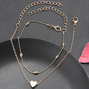 Simple Heart Anklets Bangle