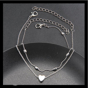 Simple Heart Anklets Bangle