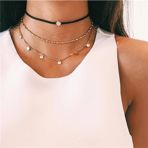Three Layer Choker Necklace