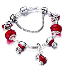 Load image into Gallery viewer, Silver Color Charm Bracelet With Lovely Santa Claus