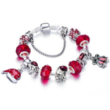 Load image into Gallery viewer, Silver Color Charm Bracelet With Lovely Santa Claus