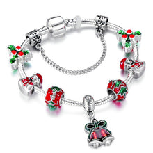 Load image into Gallery viewer, Silver Color Charm Bracelet With Lovely Santa Claus