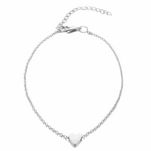 Simple Heart Ankle Bangle