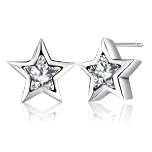 Pentagram Shape Stud Earrings