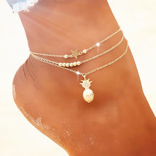 Load image into Gallery viewer, Summer Fashion Crystal Pineapple Anklets Bangle