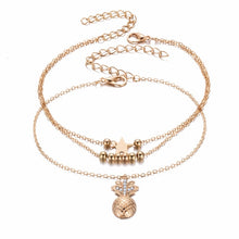 Load image into Gallery viewer, Summer Fashion Crystal Pineapple Anklets Bangle