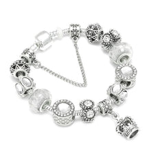 Load image into Gallery viewer, Queen Silver Charms Bracelet &amp; Bangles With Queen Crown
