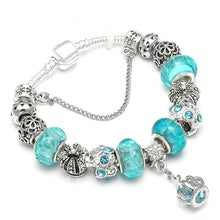 Load image into Gallery viewer, Queen Silver Charms Bracelet &amp; Bangles With Queen Crown