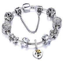 Load image into Gallery viewer, Silver Chain Charm Bracelet