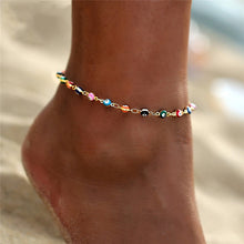 Load image into Gallery viewer, Bohemian Colorful Turkish Eyes Anklets