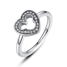 Load image into Gallery viewer, New Collection Mickey Silver Heart Finger Pandora Ring