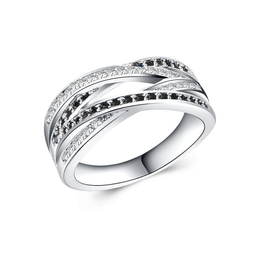 Silver Endless Beauty Twisting Zircon Pandora Ring