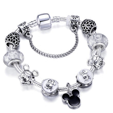 Load image into Gallery viewer, Silver Color Mickey Charm Bracelet