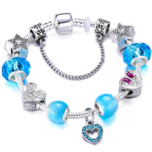 Load image into Gallery viewer, Silver Color Mickey Charm Bracelet