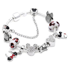 Load image into Gallery viewer, Silver Color Mickey Charm Bracelet