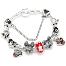 Load image into Gallery viewer, Silver Color Mickey Charm Bracelet