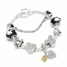 Load image into Gallery viewer, Silver Color Mickey Charm Bracelet