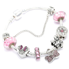 Load image into Gallery viewer, Silver Color Mickey Charm Bracelet