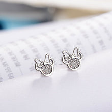 Load image into Gallery viewer, Silver/Rose Gold Color Mickey Stud Earrings