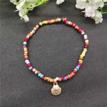 Load image into Gallery viewer, Fashion Colorful Beads Cowrie Shell Anklet