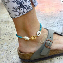 Load image into Gallery viewer, Fashion Colorful Beads Cowrie Shell Anklet