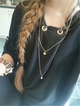 Load image into Gallery viewer, Double Layer Small Round Pearl Necklace