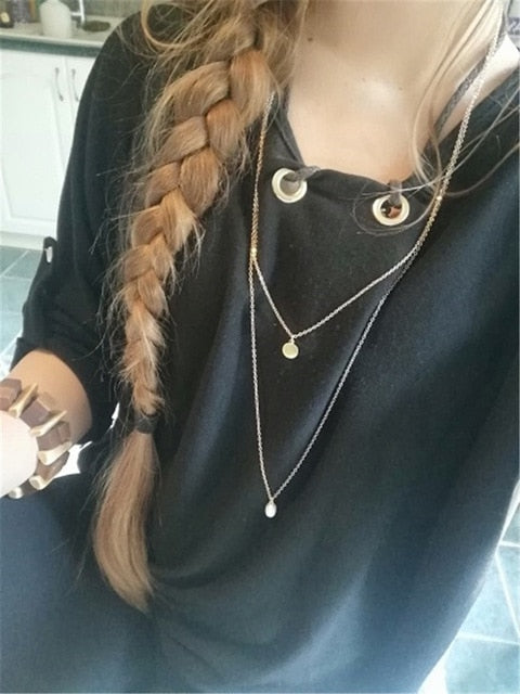 Double Layer Small Round Pearl Necklace