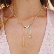 Load image into Gallery viewer, Star and Moon Necklace