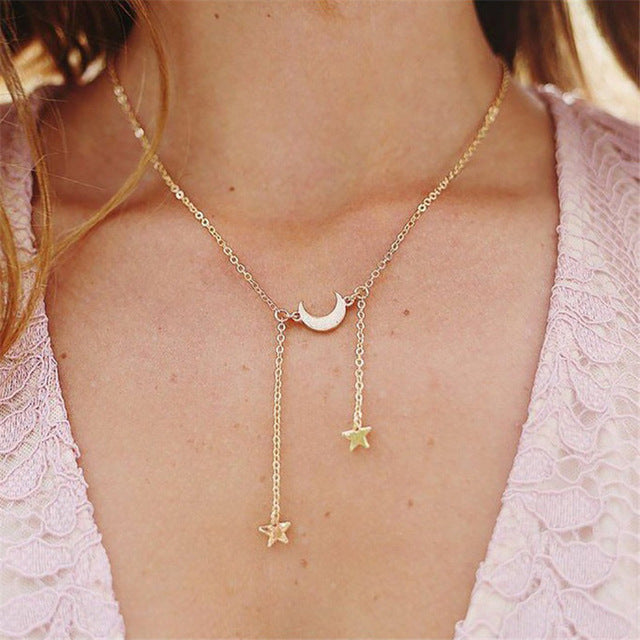 Star and Moon Necklace