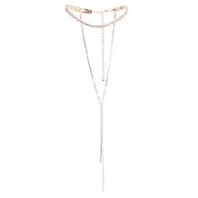 Load image into Gallery viewer, Shiny Full Rhinestone Double Layer Choker