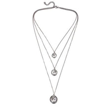 Load image into Gallery viewer, Silver Coin Layered Necklace