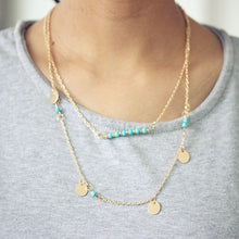 Load image into Gallery viewer, Gold And Bead Necklace