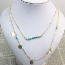 Load image into Gallery viewer, Gold And Bead Necklace