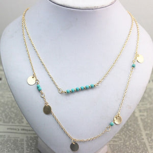 Gold And Bead Necklace