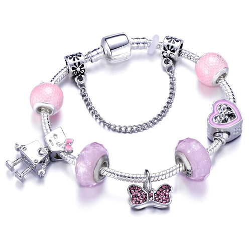 Mickey Minnie Charms Bracelet