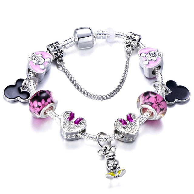 Mickey Minnie Charms Bracelet
