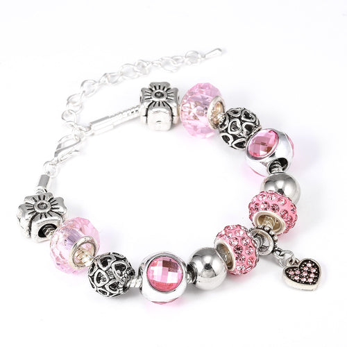 Silver Color Charm Bracelets