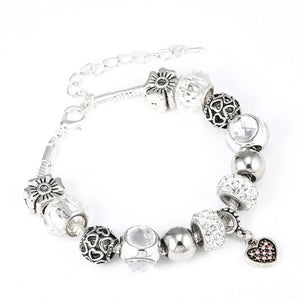 Silver Color Charm Bracelets