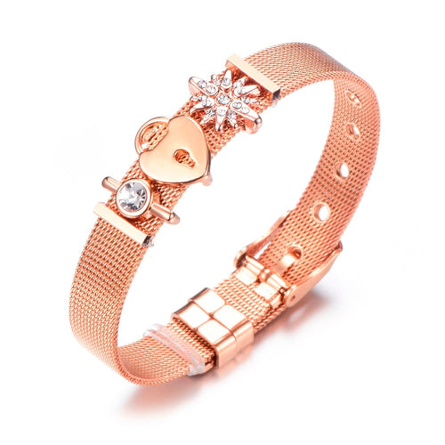 Fashion Jewelry Rose Gold  Charm Bracelet