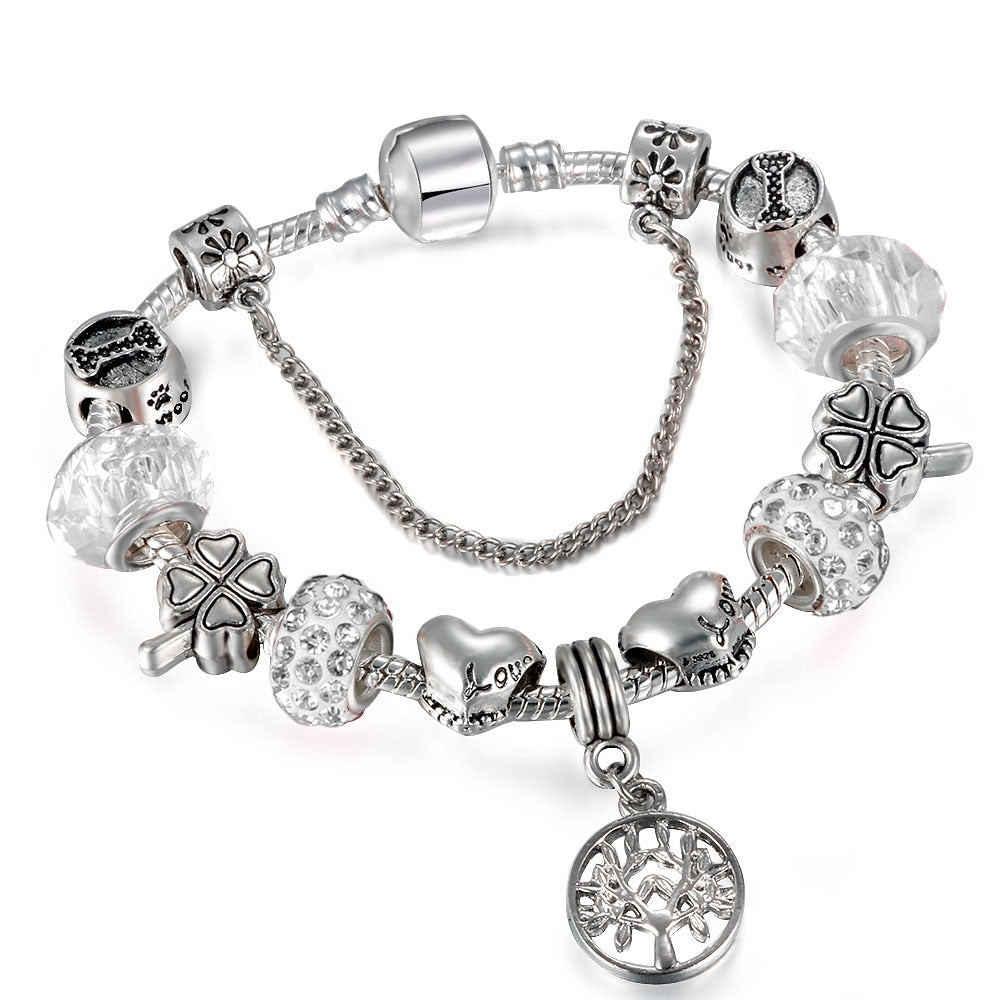 Silver Color Charm Bracelet