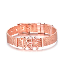 Load image into Gallery viewer, Rose Gold Color Stainless Steel  Bracelet