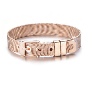 Fashion Love Heart Stainless Steel Mesh Bracelet