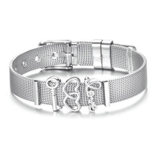 Load image into Gallery viewer, Fashion Love Heart Stainless Steel Mesh Bracelet