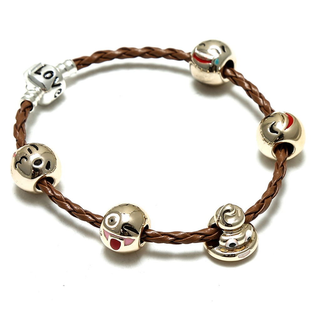 Charm Bracelet Golden Beads