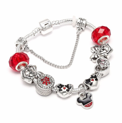 Red Mickey Mouse Charm Bracelet