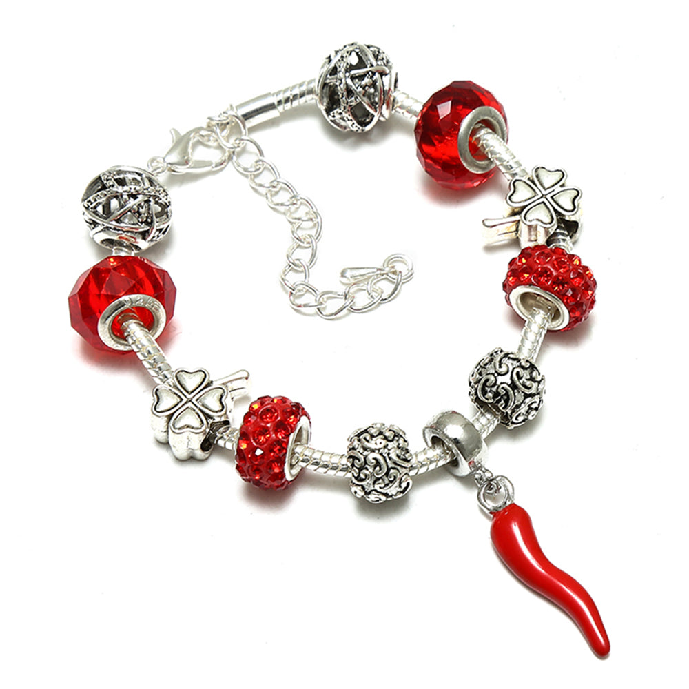 Red Charm Bracelet