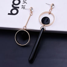 Load image into Gallery viewer, Asymmetry Gold Color Long Earrings
