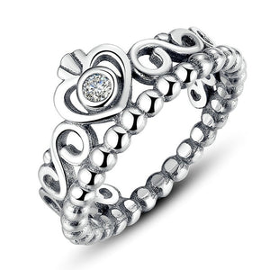 Silver Daisy Flower & Infinity Love Pave Finger Pandora Ring