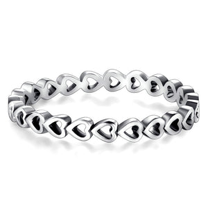 Silver Daisy Flower & Infinity Love Pave Finger Pandora Ring
