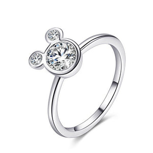 Silver Daisy Flower & Infinity Love Pave Finger Pandora Ring